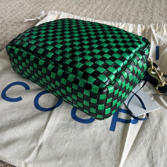 BNWT Clare V midi sac woven checker black and green bag - Picture 6 of 7